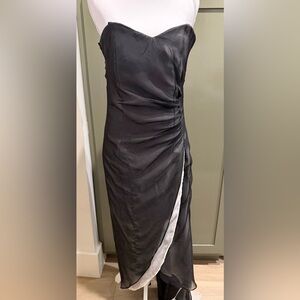 Masquerade Black and White Ruched Formal Dress - NWT